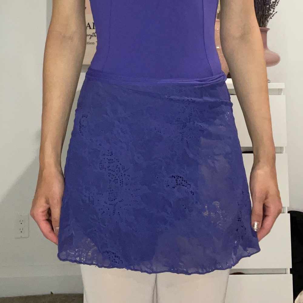 Purple lace Ainsliewear wrap ballet skirt